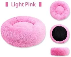 YangYan Kennel Round Pet Cat Bed Soft Plush Cat Dog House Matress Mat Winter Puppy Warm Nest Soft Pet Cat Sleeping House (Color : Grey, Size : 35cm) -Purritos Shop 41Sn3tA338L. AC 1