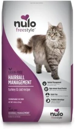 Nulo Freestyle Cat Food, For Hairball Management, Premium Grain-Free Dry Small Bite Kibble, All Natural Animal Protein Recipe With BC30 Probiotic For Digestive Health Support -Purritos Shop 41UkLRY3hOL. AC