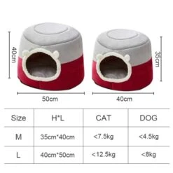 New Winter Deep Sleep Comfort Cat Bed Cats Tent Cozy Cave Capsule Small Dogs Cats House Indoor (Large,Grey) -Purritos Shop 41UvD9G1wcL