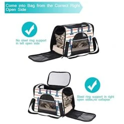 Pet Carrier Retro Seafood Marine With Lobster Pattern Soft-Sided Pet Travel Carriers For Cats,Dogs Puppy Comfort Portable Foldable Pet Bag Airline Approved -Purritos Shop 41W2wJ1BumS