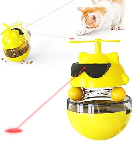 PUINGREN Cat Food Tumbler Toys Cat Food Dispenser Cat Treat Toys Cat Food Balance Ball,Cat Food Puzzle Feeder For Indoor Cats InteractiveToy Gift For Kitten/Dogs-USB Charging Cat Toys(Yellow) 13 PUINGREN Cat Food Tumbler Toys Cat Food Dispenser Cat Treat Toys Cat Food Balance Ball,Cat Food Puzzle Feeder For Indoor Cats InteractiveToy Gift For Kitten/Dogs-USB Charging Cat Toys(Yellow) - Image 11
