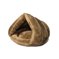 YangYan Soft Pet Bed Cats Dogs Bed House Winter Warm Sleeping Cats Nest Plush Puppy Cushion Mat Portable Pet Cat Supplies Bed For Cats (Color : Brown, Size : 50x40cm)