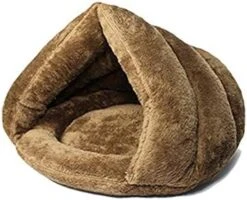 YangYan Soft Pet Bed Cats Dogs Bed House Winter Warm Sleeping Cats Nest Plush Puppy Cushion Mat Portable Pet Cat Supplies Bed For Cats (Color : Brown, Size : 50x40cm) -Purritos Shop 41WseLWz1VL. AC