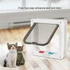 Cyrank Cat Door, 4 Way Locking Durable Cat Flap Door Interior Cat Door For Cat Litter Box Or Automatic Feeder -Purritos Shop 41XcyO5SWAL