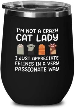 Flairy Land Cat Lady Black Wine Tumbler 12oz - Catnipulation Defiition -Cat Funny Gifts Cat Mom Cat Grandma Pet Paw Kitten Whiskers Cat Lovers Feline Cat Person Cat Rescuer -Purritos Shop 41Xq7Hfl1qL. AC