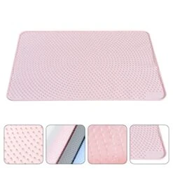 1pc Pink Water, Cushion Food For Mat- Trapper Mat Easy Non-Slip Silicone Pad Car To Tray Washable Cats And Water Litter Dog Placemat Floors Feeding Mats Cat Clean Rug -Purritos Shop 41YukHbYmKL