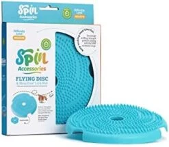 PetDreamHouse Spin Disc Slow Feeding Dog Bowl Insert And Frisbee, Slow Feeder Accessory Lick Mat, Blue -Purritos Shop 41bFE5tX1wL. AC