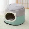 New Winter Deep Sleep Comfort Cat Bed Cats Tent Cozy Cave Capsule Small Dogs Cats House Indoor (Medium,Green) -Purritos Shop 41c8xZ62UoL