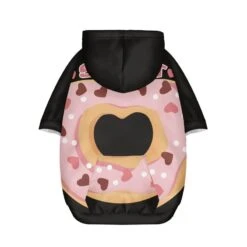 Rivatimrio Doughnut Pink Dessert Basic Dog Hoodie Sweatshirts, Yummy Novelty Sweet Food Pet Clothes Hoodies With Hat, Soft Outfit Coat For Large Medium Small Dogs - S -Purritos Shop 41dIwCHnGRL