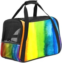 Pet Carrier Cartoon Donuts Food Plants Pattern Soft-Sided Pet Travel Carriers For Cats,Dogs Puppy Comfort Portable Foldable Pet Bag Airline Approved -Purritos Shop 41dXgxtX2L. AC