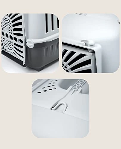 Lionto Plastic Transport Box For Dogs And Cats 48 X 31.5 X 33 Cm Anthracite 6 Lionto Plastic Transport Box For Dogs And Cats 48 X 31.5 X 33 Cm Anthracite - Image 4