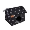 Cat House Dog House,Pet Outdoor Cat House Weatherproof Cat Kennel House Feral Cat House Pet Shelter Semi-Closed Dog Cave Tent Cottage For Pet Warm Cat House In Winter (Color : M) -Purritos Shop 41dryvvrwEL