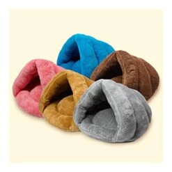 YangYan Soft Pet Bed Cats Dogs Bed House Winter Warm Sleeping Cats Nest Plush Puppy Cushion Mat Portable Pet Cat Supplies Bed For Cats (Color : Brown, Size : 50x40cm) -Purritos Shop 41hF8ibXt5L