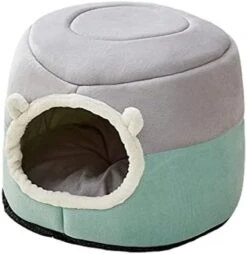 New Winter Deep Sleep Comfort Cat Bed Cats Tent Cozy Cave Capsule Small Dogs Cats House Indoor (Medium,Green) -Purritos Shop 41hj126oCL. AC 1