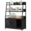 Recaceik Large Cat Litter Box Enclosure With Shelf Storage, Hidden Cat Washroom Furniture, Wooden Cat House With Scratch Pad, Sturdy Indoor Cat Cabinet With 2 Doors, Black 1 Recaceik Large Cat Litter Box Enclosure With Shelf Storage, Hidden Cat Washroom Furniture, Wooden Cat House With Scratch Pad, Sturdy Indoor Cat Cabinet With 2 Doors, Black -Purritos Shop 41iHzPSgGUL