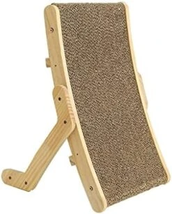 JYDQM Wooden Cats Corrugated Paper Cats Scratcher Sofa Bed In 1 Pet Toys For Cats Training Grinding Claw Cats Scratch Board (Color : A) -Purritos Shop 41ihiudvdYL. AC