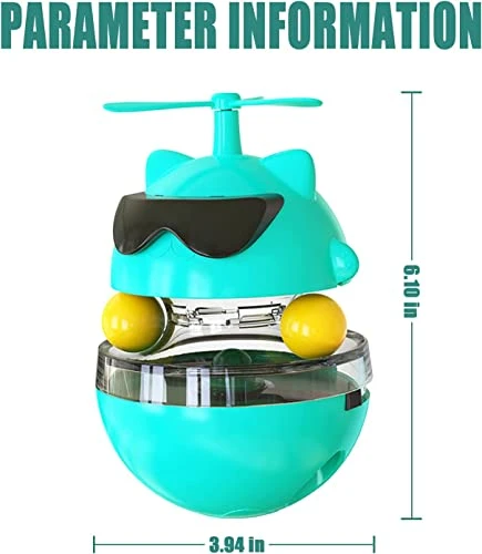 PUINGREN Cat Food Tumbler Toys Cat Food Dispenser Cat Treat Toys Cat Food Balance Ball,Cat Food Puzzle Feeder For Indoor Cats InteractiveToy Gift For Kitten/Dogs-USB Charging Cat Toys(Yellow) 4 PUINGREN Cat Food Tumbler Toys Cat Food Dispenser Cat Treat Toys Cat Food Balance Ball,Cat Food Puzzle Feeder For Indoor Cats InteractiveToy Gift For Kitten/Dogs-USB Charging Cat Toys(Yellow) - Image 2