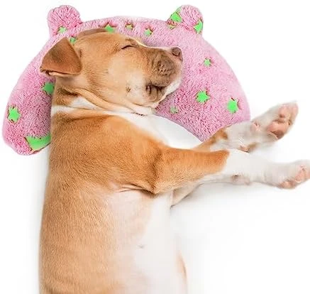 POMESEA Pet Pillow For Dogs, Glow In The Dark Soft Dog Neck Pillow, U-Shaped Pillow For Cat And Dog, Machine Washable Pet Calming Toy, Joint Relief Sleeping Improve For Pets (Pink) 8 POMESEA Pet Pillow For Dogs, Glow In The Dark Soft Dog Neck Pillow, U-Shaped Pillow For Cat And Dog, Machine Washable Pet Calming Toy, Joint Relief Sleeping Improve For Pets (Pink) - Image 6