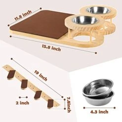 Cat Wall Shelves, Cat Feeding Shelf With Steps- Include Cat Food Shelf, 2 Cat Food Bowl And Cat Ladder, Wall Mounted Cat Feeder Shelf, Cat Furniture Wall For Indoor Playtime And Relaxation -Purritos Shop 41lyvcE1ubL