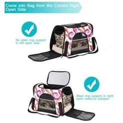 Pet Carrier Color Seafood Pattern Soft-Sided Pet Travel Carriers For Corgi,Cats,Dogs Puppy Comfort Portable Foldable Pet Bag Airline Approved -Purritos Shop 41mq76CFy1L