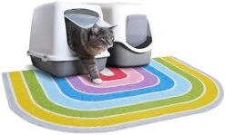 Cat Litter Mat Quality Litter Box Mat Large Non-Slip Cat Litter Mat Litter Trapping Mat Soft Durable Kitty Litter Mat Compatible Two Litter Boxes Cat Products Easy To Clean -Purritos Shop 41o7wOsX5 L. AC