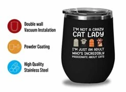 Flairy Land Cat Lady Black Wine Tumbler 12oz - Passionate About Cats -Cat Funny Gifts Cat Mom Cat Grandma Pet Paw Kitten Whiskers Cat Lovers Feline Cat Person Cat Rescuer 19 Flairy Land Cat Lady Black Wine Tumbler 12oz - Passionate About Cats -Cat Funny Gifts Cat Mom Cat Grandma Pet Paw Kitten Whiskers Cat Lovers Feline Cat Person Cat Rescuer -Purritos Shop 41oZk4psQxL