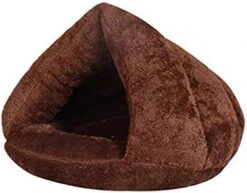 YangYan Soft Pet Bed Cats Dogs Bed House Winter Warm Sleeping Cats Nest Plush Puppy Cushion Mat Portable Pet Cat Supplies Bed For Cats (Color : Brown, Size : 50x40cm) -Purritos Shop 41p9XDHrK5L. AC
