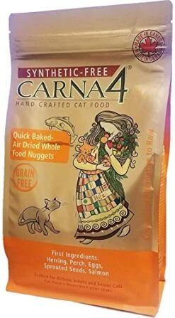 CARNA4 Grain Free Cat Food, Fish Formula (Herring, Perch, Salmon) (2 Lb)