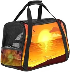 Pet Carrier Blue Seafood Pattern Soft-Sided Pet Travel Carriers For Corgi,Cats,Dogs Puppy Comfort Portable Foldable Pet Bag Airline Approved -Purritos Shop 41rLY0SWIL. AC