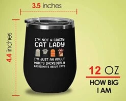 Flairy Land Cat Lady Black Wine Tumbler 12oz - Passionate About Cats -Cat Funny Gifts Cat Mom Cat Grandma Pet Paw Kitten Whiskers Cat Lovers Feline Cat Person Cat Rescuer 21 Flairy Land Cat Lady Black Wine Tumbler 12oz - Passionate About Cats -Cat Funny Gifts Cat Mom Cat Grandma Pet Paw Kitten Whiskers Cat Lovers Feline Cat Person Cat Rescuer -Purritos Shop 41sLVP5n8jL