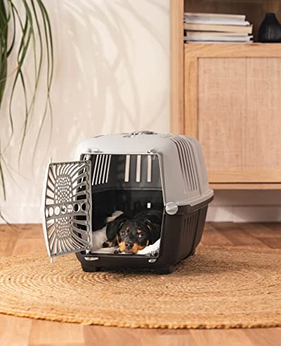 Lionto Plastic Transport Box For Dogs And Cats 48 X 31.5 X 33 Cm Anthracite 4 Lionto Plastic Transport Box For Dogs And Cats 48 X 31.5 X 33 Cm Anthracite - Image 2