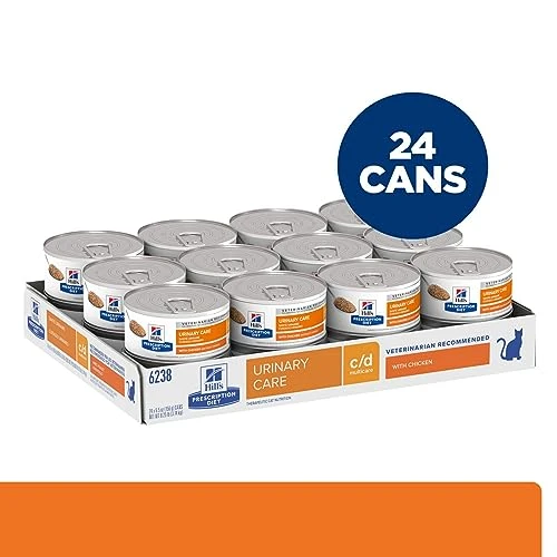 Hill's Prescription Diet C/d Multicare Urinary Care With Chicken Wet Cat Food, Veterinary Diet, 5.5 Oz. Cans, 24-Pack 4 Hill's Prescription Diet C/d Multicare Urinary Care With Chicken Wet Cat Food, Veterinary Diet, 5.5 Oz. Cans, 24-Pack - Image 2
