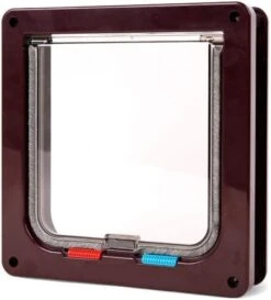 GENERIC Door Small Cat Gate Door Dog Door 4 Way Lockable Cat Kitten Door Security Flap Door Abs Plastic 1Pcs 25X23.5X5.3Cm -Purritos Shop 41uySw UFAL. AC 1