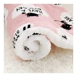 YangYan Fleece Cat Bed Mat Pet Bed Mat New Pet Soft Dog Cat Blanket Winter Foldable Pet Cushion Soft Warm Sleep Mat Cat Supplies (Color : Gray, Size : 35x50cm) -Purritos Shop 41vIOBSomEL