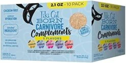 Tiki Cat Born Carnivore Complements Variety Pack, Chicken Blends, Wet, High-Protein & High-Moisture Cat Food Topper, 2.1 Oz. Cups (Pack Of 10) 21 Tiki Cat Born Carnivore Complements Variety Pack, Chicken Blends, Wet, High-Protein & High-Moisture Cat Food Topper, 2.1 Oz. Cups (Pack Of 10) -Purritos Shop 41whjjPxUUL. AC