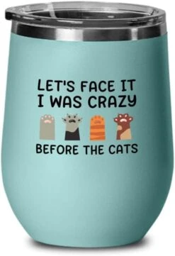 Cat Owner Pink Wine Tumbler 12oz - Dedicated Feline - Cat Women Fun Cat Parents Stuff Lady Paws Pet Dad Gifts -Purritos Shop 41x3MF1eFFL. AC