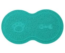 ALIKKA Dog Food Mat Waterproof Cat Litter Mat Non-Slip Litter Trapper Mats Pets Accessories Dish Bowl Food Feed Mat Eliminates Litter Tracking