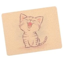 Litter Bix X Non- Soft-Touch Kitten - Dog Food Khaki Sleeping Easy Tray Mats Litter Cm Clean Mat Cat Water Bowl Catcher PVC Pet Mesh Four Supplies Pattern -Touch Comfort For Cat Litter