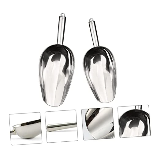 PATKAW 2pcs Dog Food Stainless Steel Spatula Stainless Steel Spoon Stainless Dog Food Scooper Metal Candy Scoop Multifunction Shovel Stainless Food Shovel Cat Food Shovel Pet Food Shovel 8 PATKAW 2pcs Dog Food Stainless Steel Spatula Stainless Steel Spoon Stainless Dog Food Scooper Metal Candy Scoop Multifunction Shovel Stainless Food Shovel Cat Food Shovel Pet Food Shovel - Image 6