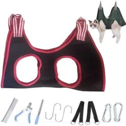 Alkyne Cuddles And Meow - Good Cat Hammock, Cuddlesmeow Cat&Dog Grooming Hammock, Pet Grooming Hammock Harness With Nail Clippers And Trimmer (Blue, S) 26 Alkyne Cuddles And Meow - Good Cat Hammock, Cuddlesmeow Cat&Dog Grooming Hammock, Pet Grooming Hammock Harness With Nail Clippers And Trimmer (Blue, S) -Purritos Shop 5150J6SGYzL. AC 1