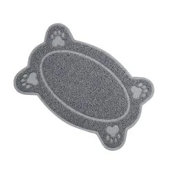 Iplusmile Non Skid Rug Cat Litter Rug Silicone Desk Mat 2pcs Mats Cats Paws Cat Drinking Mat Cat Supplies Dog Feeding Tablemat Carpet Trash Can Pet Mat Grey Pet Supplies Water Proof -Purritos Shop 516Ad9xLvnL