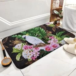 Nufar Exotic Parrot Cockatoo Print Gift For Birds Lovers Door Mats,Personalized Pet Decor Door Mats,Bird Lover Gift,Food Bowl Rug,Friends Doormat,Home Decor,Welcome Mat,Front Door Mat 30x17 Inch -Purritos Shop 516AmMYxxcL
