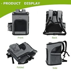 AbleHope Pet Backpack For Small Dogs And Cats With Breathable Mesh And Adjustable Straps Cat Backpack Carrier For Hiking, Travel, And Daily Outings -Purritos Shop 516B0PIhVzL