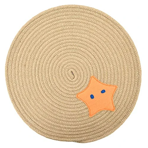 TEHAUX Pet Cat Hut- 1pc Pet Cat Litter Pad Circular Sleeping Mat Cartoon Hemp Rope Cushion Pet Placemat Food Feeding Mat Floor Mat (Random Color) 3 TEHAUX Pet Cat Hut- 1pc Pet Cat Litter Pad Circular Sleeping Mat Cartoon Hemp Rope Cushion Pet Placemat Food Feeding Mat Floor Mat (Random Color)