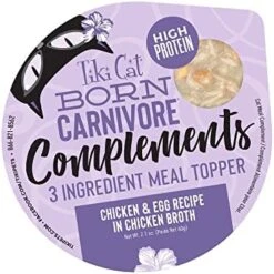 Tiki Cat Born Carnivore Complements Variety Pack, Chicken Blends, Wet, High-Protein & High-Moisture Cat Food Topper, 2.1 Oz. Cups (Pack Of 10) 23 Tiki Cat Born Carnivore Complements Variety Pack, Chicken Blends, Wet, High-Protein & High-Moisture Cat Food Topper, 2.1 Oz. Cups (Pack Of 10) -Purritos Shop 5174 RGMRL. AC
