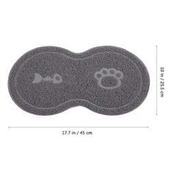 TEHAUX Cat Litter Box- 2 Pcs Cat Litter Trap Mat PVC Washable Cat Mat Pet Feeding Pad Placemat -Purritos Shop 517WH3YncdS