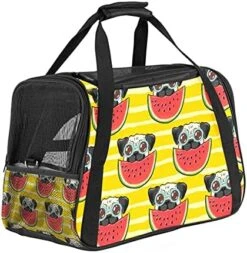 Pet Carrier Cartoon Donuts Food Plants Pattern Soft-Sided Pet Travel Carriers For Cats,Dogs Puppy Comfort Portable Foldable Pet Bag Airline Approved -Purritos Shop 517eVF6d qL. AC