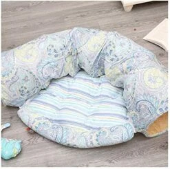 YangYan Cat Bed Tunnel Collapsible Removeable Cat Tunnel Tube Pet Interactive Play Toys With Plush Balls For Cat Puppy (Color : Gold) -Purritos Shop 518lVyI0IJL. AC