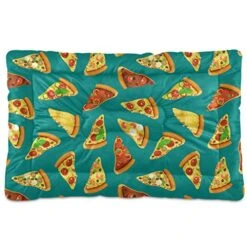 Food Pizza Dog Bed Cat Bed Soft Comfortable Pet Bed Non-Slip Calming Kennel Pad For Small Medium Large Dogs Cats 2116472
