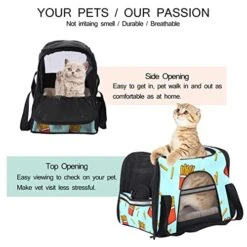 Pet Carrier Fast Food French Fries Potato Chips Soft-Sided Pet Travel Carriers For Cats,Dogs Puppy Comfort Portable Foldable Pet Bag Airline Approved -Purritos Shop 518t7p7YzTL